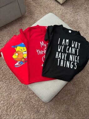 Kids Short Sleeve Graphic Tee - Black "I Am Why We Can't Have Nice Things"